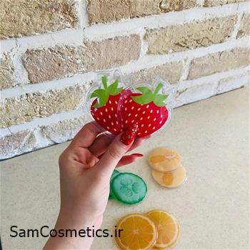 چشم بند کمپرسی جفتی طرح توت فرنگی