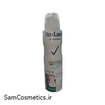 اسپری ضد تعریق زنانه انگلیسی رنکس لند | RnxLand مدل invisible حجم 150 میل