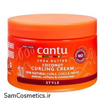 کرم فر کننده بیرون حمام کنتو | Cantu حاوی عصاره شی باتر و نارگیل حجم 340 گرم