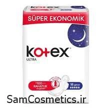 نوار بهداشتی kotex ویژه شب مدل ULTRA تعداد 18 عدد