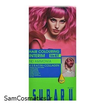 کیت شامپو رنگساژ مو سوبارو شماره 8.53 صورتی حجم 150 میل