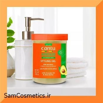 ژل حالت دهنده و آبرسان مو فر کنتو | Cantu حاوی عصاره آووکادو حجم 524 گرم