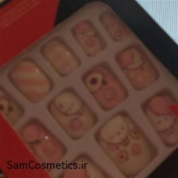 ناخن مصنوعی ژله ای کودکانه آی ایکس | ix طرح هلو کیتی 12 عددی