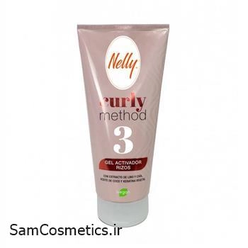 ژل حالت دهنده و آبرسان مو فر نلی | NELLY مدل Curly method حجم 200 میل