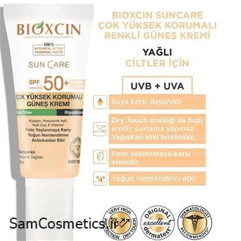 کرم صد آفتاب رنگی پوست spf50 بیوکسین | bioxcin حجم 50 میل