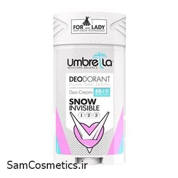 استیک زیر بغل زنانه آمبرلا | UMBRELLA مدل اسنو سفید حجم 90 میل