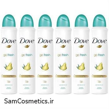 اسپری ضد تعریق زنانه داو | Dove مدل GO FRESH رایحه گلابی حجم 150 میل