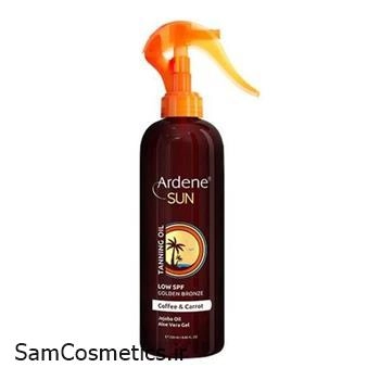 روغن آفتاب برنزه کننده آردن سان | ARDENE حاوی هویج و قهوه برنز طلایی حجم 250 میل