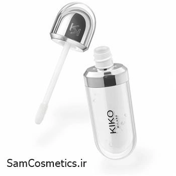 برق لب (لیپ گلاس) اورجینال کیکو | KIKO مدل 3D Hydra کد 01 (clear)