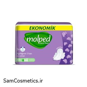 نوار بهداشتی مولپد مدل CLASSIC THICK سایز نرمال بسته 20 عددی