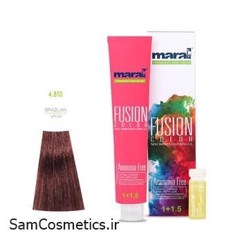 رنگ مو فیوژن کالر مارال 4/810 رنگ برزیلی