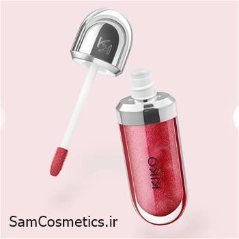 برق لب (لیپ گلاس) اورجینال کیکو | KIKO مدل 3D Hydra کد 16 (Iridescent Ruby)