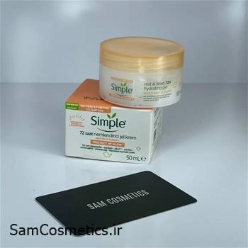 ژل کرم آبرسان و مرطوب کننده صورت سیمپل Simple حجم 50 میل