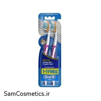 مسواک همه کاره اورال بی | Oral-B مدل Pro-Flex با برس نرم بسته 2 عددی
