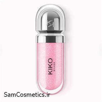 برق لب (لیپ گلاس) اورجینال کیکو | KIKO مدل 3D Hydra کد 05 (pearly pink)