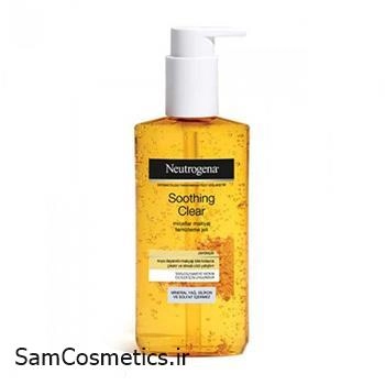 ژل میسلار شستشو صورت زردچوبه نوتروژینا مدل Soothing Clear حجم 200 میل