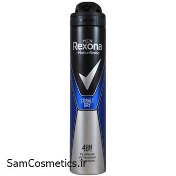 اسپری مردانه رکسونا | Rexona مدل Cobalt Dry حجم 200 میل